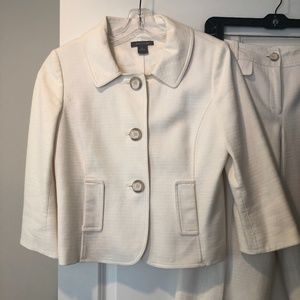 Ann Taylor Winter White jacket and pants